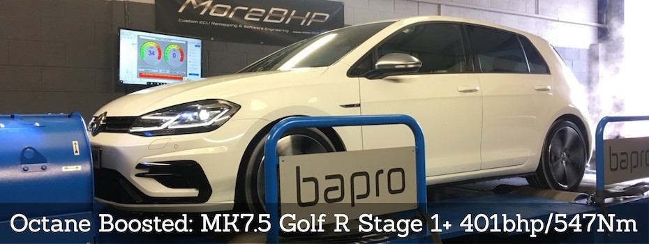 VW Golf MK7 R EA888 MQB 2.0TSI MoreBHP Custom Stage 1 Remap for Octane Booster