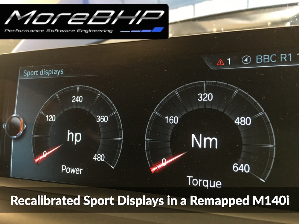 We recalibrate the IDrive Sports Displays in the M140i Remap