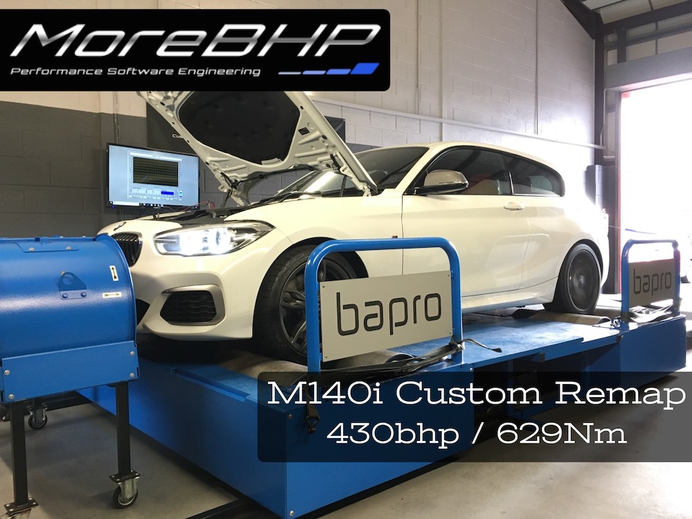 M140i Stage 1 Custom Remap at MoreBHP on the Rolling Road